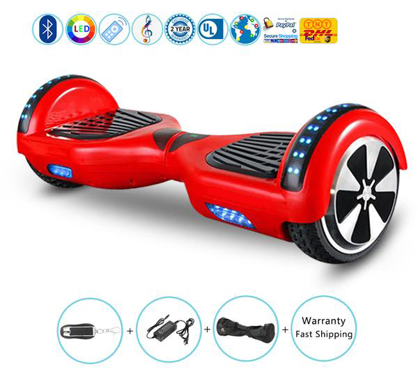 6.5 Inch Hoverboard with Bluetooth Speakers,Bluetooth Key and Led Lights