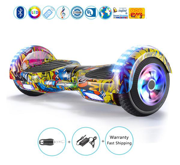 6.5 Inch Hoverboard with Bluetooth Lights, 2017 Hottest Self Balancing Scooter for Christmas Gift