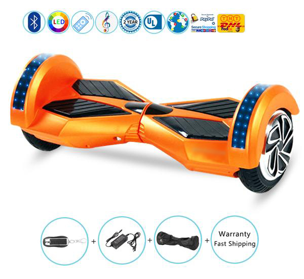8 Inch Lambo Performance Hoverboard for Kids with Bluetooth Speakers + Lights + Remote + Bag