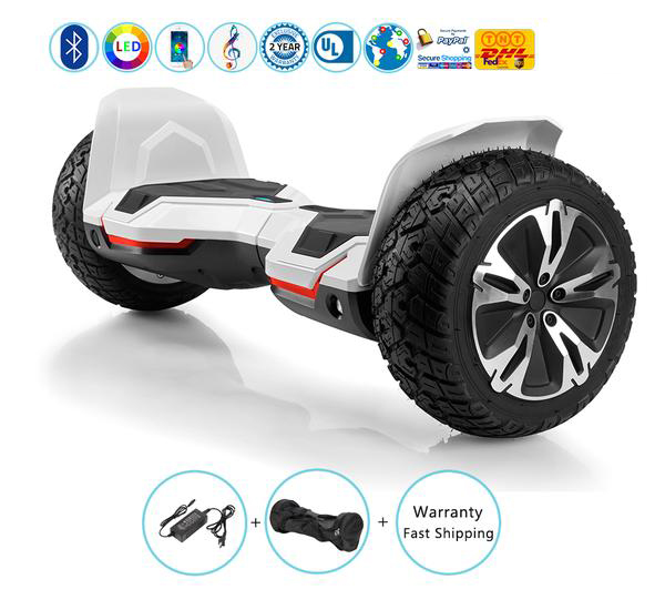 Warrior Self Balancing Hoverboard for Kids with Bluetooth Speakers + Led Lights