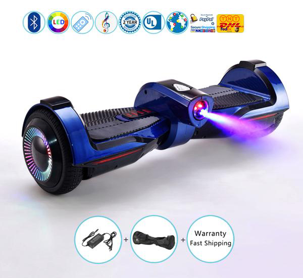 LED Jet Flame Hoverboard with 6.5 Inch Flashing LED Light Wheels, The Most Popular Hoverboard in 2018