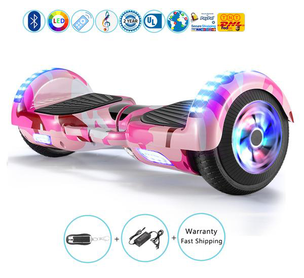 Kids Hoverboard Electric Scooter with Bluetooth Speakers, Led Lights and Remote