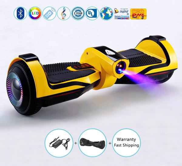 LED Jet Flame Hoverboard with 6.5 Inch Flashing LED Light Wheels, The Most Popular Hoverboard in 2018