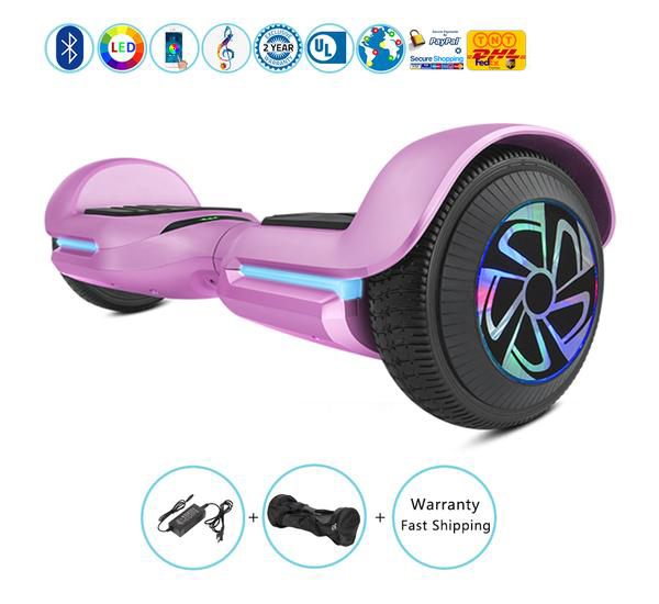 6.5 Inch New Hoverboard with Bluetooth Speakers + Led Lights + App£¨Silver)